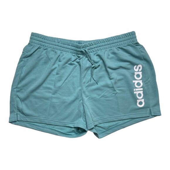 Adidas Esssentisls Slim Logo Short Sz 3X Mint White - Picture 2 of 6